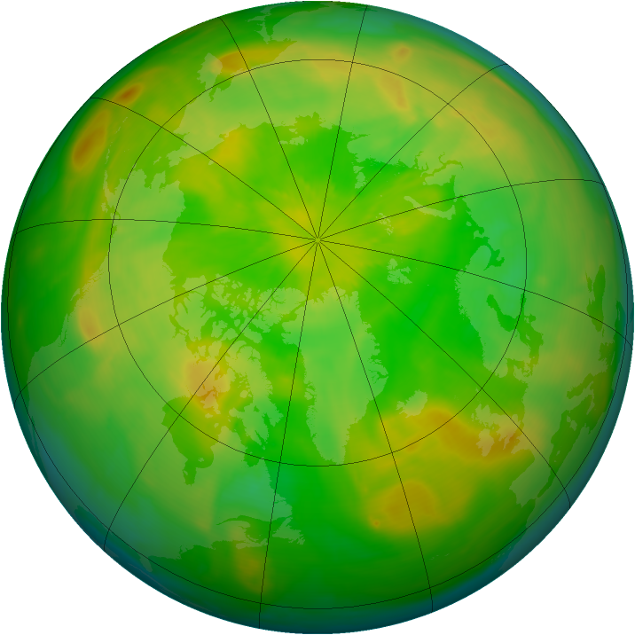Arctic ozone map for 04 June 2014